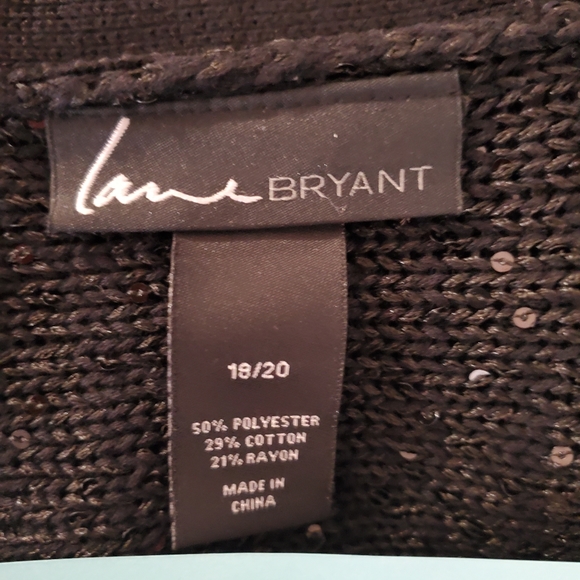 Lane Bryant Black Sequin Cropped Cardigan - Picture 8 of 8